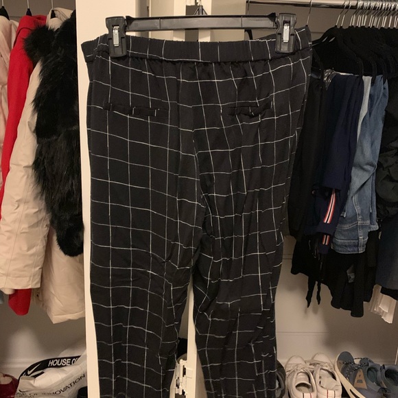MANGO grid trouser pants - Picture 4 of 4